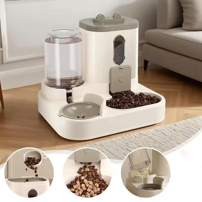 Pet large-capacity feeder integrated automatic water dispenser cat food bowl dog feeding bowl cat bowl dog bowl pet supplies