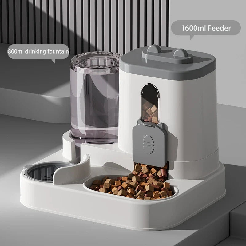 Pet large-capacity feeder integrated automatic water dispenser cat food bowl dog feeding bowl cat bowl dog bowl pet supplies
