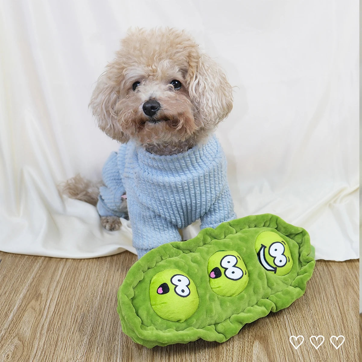 Pet Dog Snack Hiding Toys Relieve Boredom Interactive Doll Pea Pods Sets Throwing Chasing Plush Toy Slow Food Smelling Pet Ball