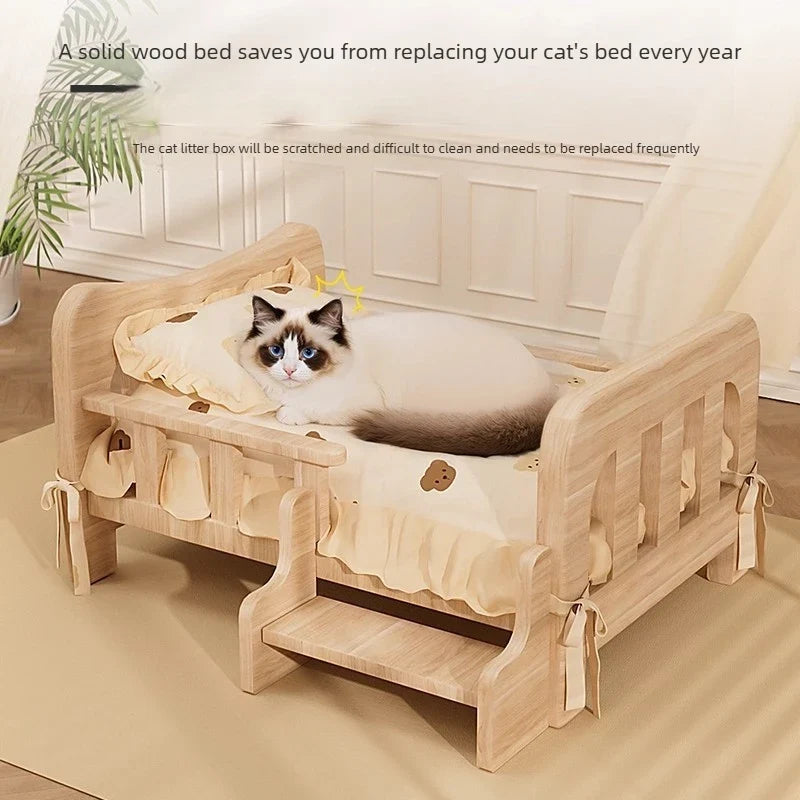 Pet bed, solid wood dog bed, all-season cat bed,pet sleeping sofa,cat bed and dog bed ,cat shelf ,cat condo,wooden cat furniture