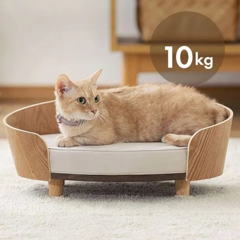 Wooden Pet Beds Mats and Furniture Indoor Cat House Soft Luxury Skidproof Cats Bed Sofa Comfortbale Cat Supplies Products