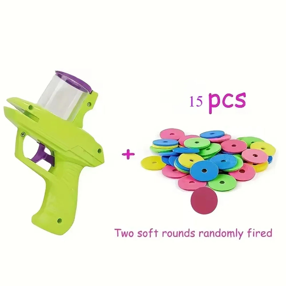 Cat Dog Toy with Colorful Flying Discs Set, Pet Toy Gun Launcher Interactive Toys for Kitten Indoor & Outdoor Training Chasing
