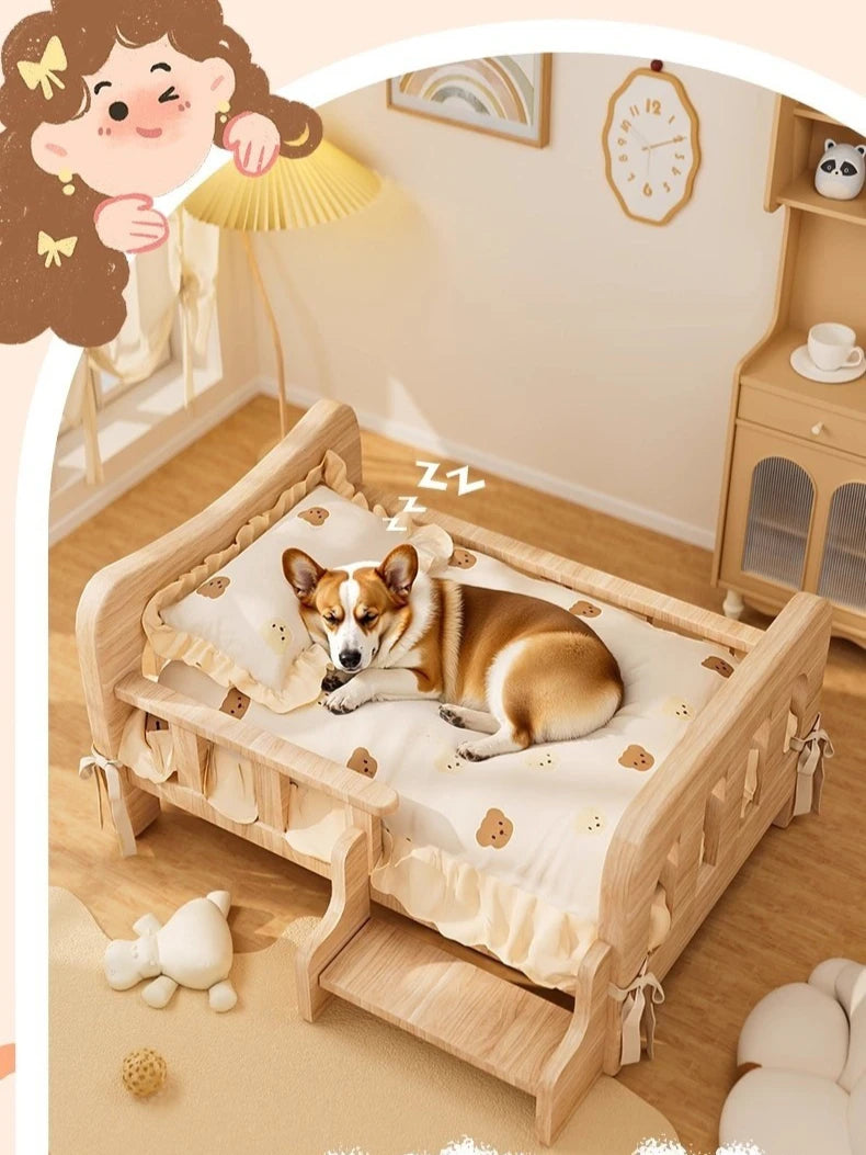 Pet bed, solid wood dog bed, all-season cat bed,pet sleeping sofa,cat bed and dog bed ,cat shelf ,cat condo,wooden cat furniture