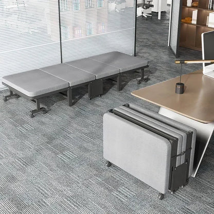 Household Goods Lunch Break Folding Bed Single Portable Home Office Nap Artifact  Bed Wooden Board Hospital Escort Bed Adult