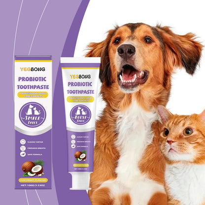 Probiotic Toothpaste for Pets:Eliminates Plaque,Freshens Breath,Gentle Teeth Cleaning&amp;Oral Care,Shared by All Household Pets
