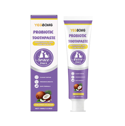 Probiotic Toothpaste for Pets:Eliminates Plaque,Freshens Breath,Gentle Teeth Cleaning&amp;Oral Care,Shared by All Household Pets
