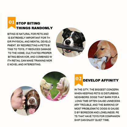 Pet toy, chew-resistant toy, suitable for puppies to chew and clean teeth, stuffed interactive pet toy, for small dogs