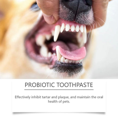 Probiotic Toothpaste for Pets:Eliminates Plaque,Freshens Breath,Gentle Teeth Cleaning&amp;Oral Care,Shared by All Household Pets