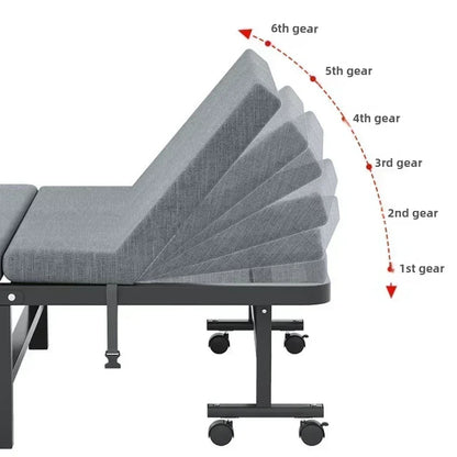 Household Goods Lunch Break Folding Bed Single Portable Home Office Nap Artifact  Bed Wooden Board Hospital Escort Bed Adult