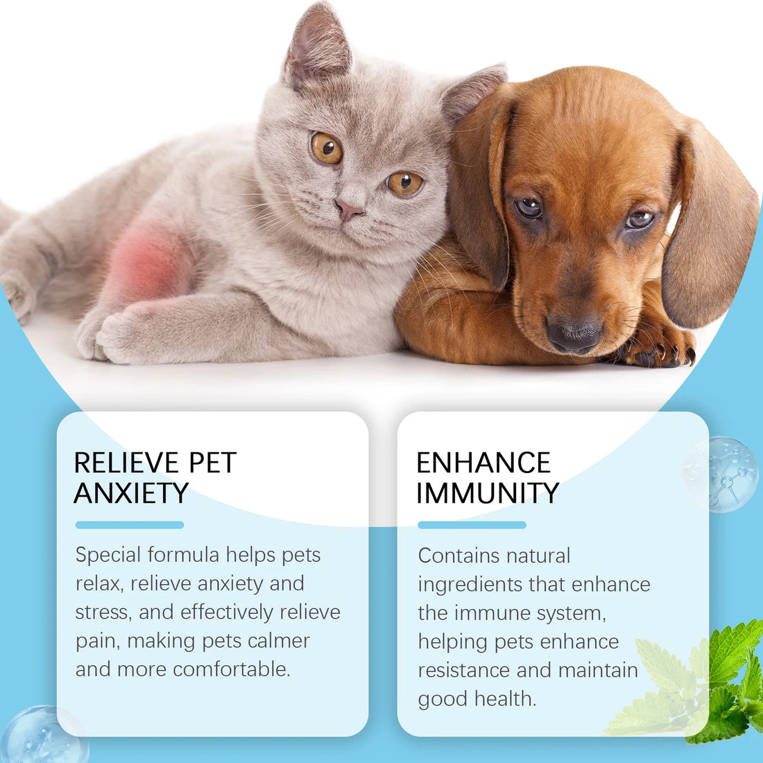 Pet Immunity Boost Care Drops to Relieve Stress and Pain, Enhance Pets&
