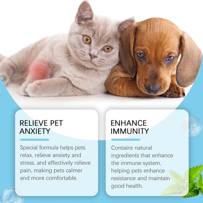Pet Immunity Boost Care Drops to Relieve Stress and Pain, Enhance Pets&
