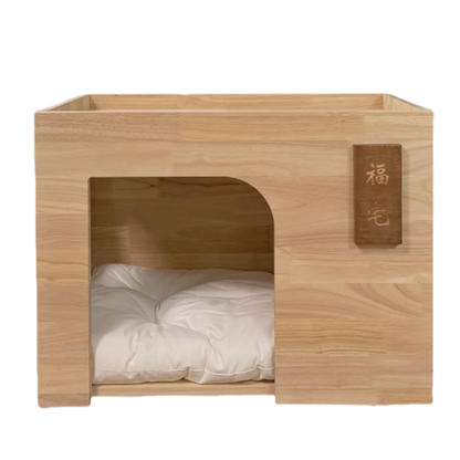 Pet Indoor Nest Durable Wooden Pet Furniture Supplies Lounge House Bed with Cushion Pad Cat Dog Home Decor Products Accessories