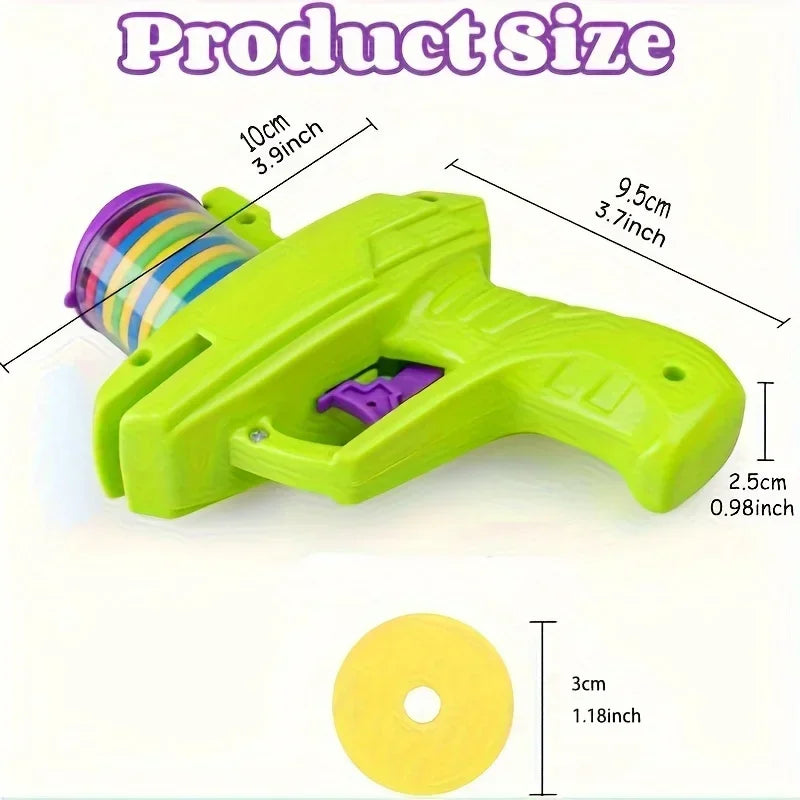Cat Dog Toy with Colorful Flying Discs Set, Pet Toy Gun Launcher Interactive Toys for Kitten Indoor &amp; Outdoor Training Chasing