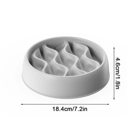 Pet Cat Dog Slow Food Bowl Fat Help Healthy Round Anti-choking Thickened And Non-slip Multiple Shapes